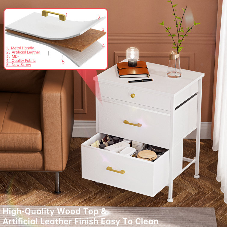 Kids white bedside table online